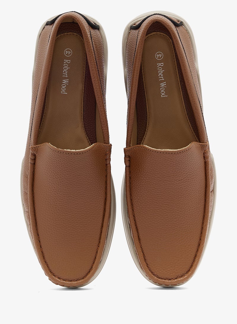 Robert Wood Textured Driving Loafers - Image 4