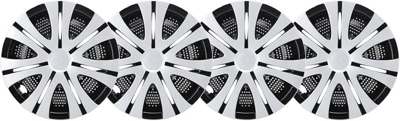 Aqxreight 4 قطع غطاء محور فضي أسود سهل التركيب غطاء عجلة واقي 14 بوصة - Image 2