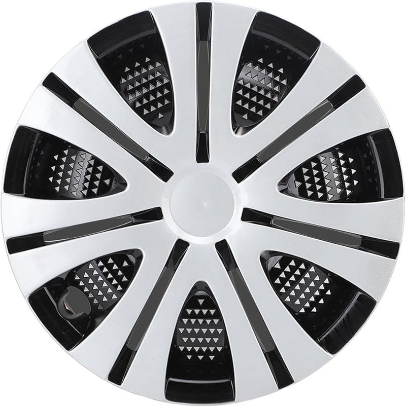 Aqxreight 4 قطع غطاء محور فضي أسود سهل التركيب غطاء عجلة واقي 14 بوصة - Image 3