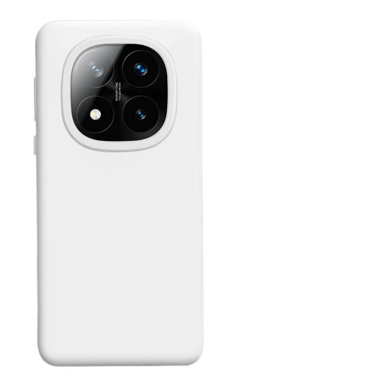 MS غطاء واقي بسيليكون لـ Redmi Note 15 مع حماية من السقوط وتشطيب غير لامع مع مقاوم للصدمات مع سيليكون سائل باللون أبيض من السيليكون باللون الأبيض باللون الأحمر - Image 1