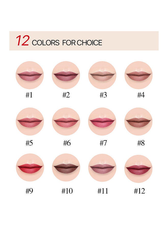 O.TWO.O - O.TWO.O Fashion Beauty Double-head 2-in-1 Makeup Matte Lipstick & Lipgloss Long Lasting Moisture Cosmetic Lipstick - Image 1