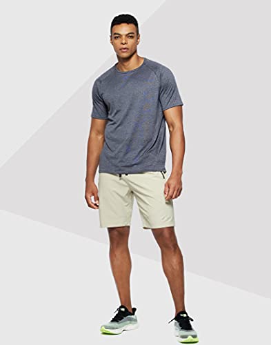 Pudolla Men's Workout Running Shorts Lightweight Gym Athletic Shorts for Men with Zipper Pockets (Khaki X-Large) - Image 5