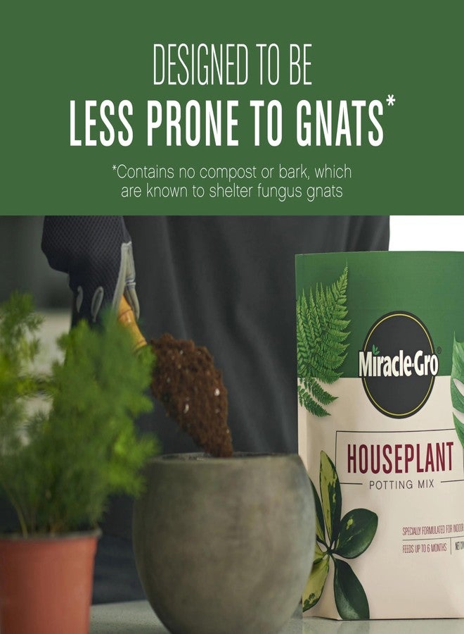 Miracle-Gro Houseplant Potting Mix: Fertilized, Perlite Soil for Indoor Gardening, Designed to Be Less Prone to Gnats, 4 qt. - Image 5