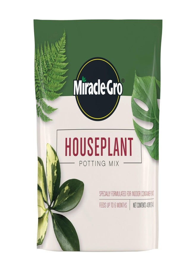 Miracle-Gro Houseplant Potting Mix: Fertilized, Perlite Soil for Indoor Gardening, Designed to Be Less Prone to Gnats, 4 qt. - Image 1