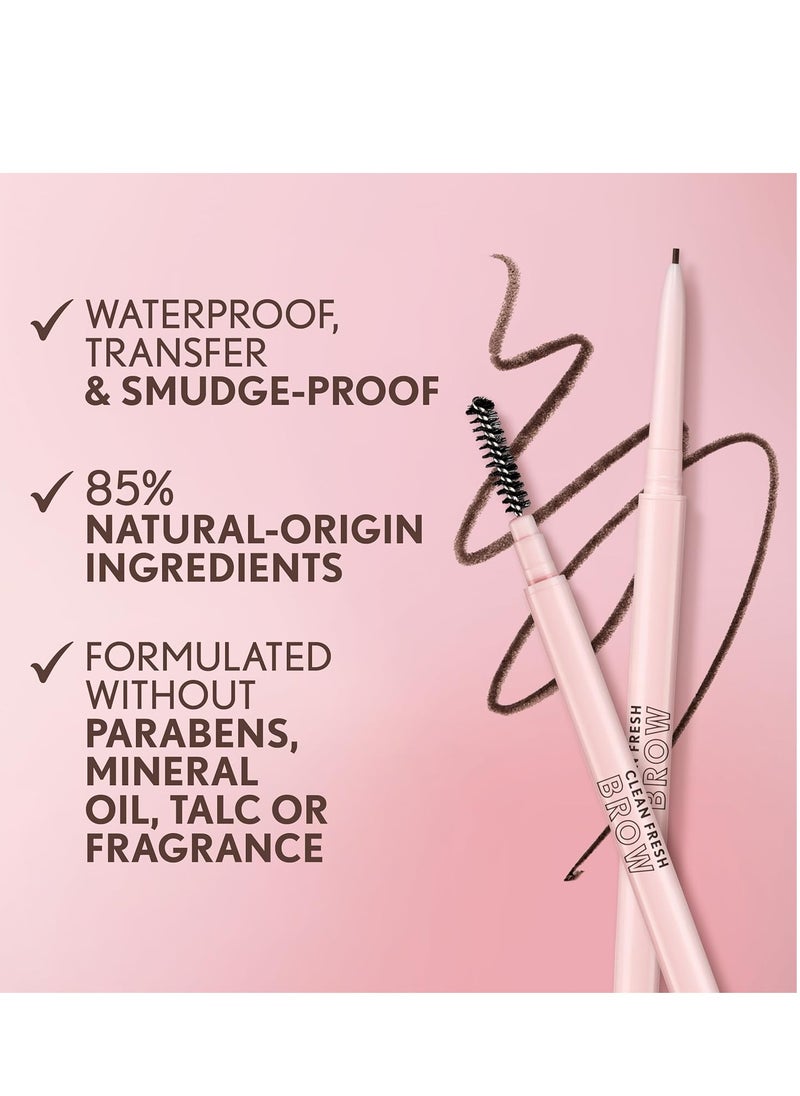 CoverGirl Covergirl Clean Fresh Brow Nano, 500 Medium Brown, Eyebrow Pencil, Ultra-Precise Tip, Waterproof, Transfer-Resistant, Built-In Spoolie, Vegan Formula, 0.001oz  - Image 2