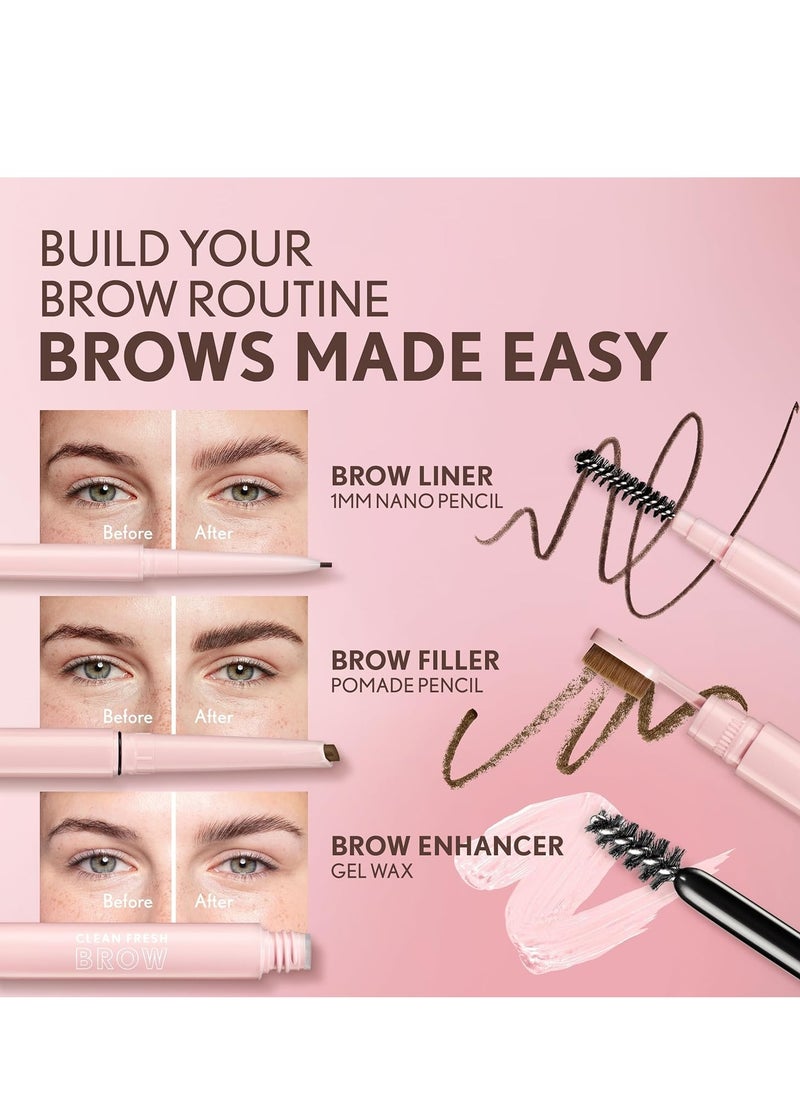 CoverGirl Covergirl Clean Fresh Brow Nano, 500 Medium Brown, Eyebrow Pencil, Ultra-Precise Tip, Waterproof, Transfer-Resistant, Built-In Spoolie, Vegan Formula, 0.001oz  - Image 5