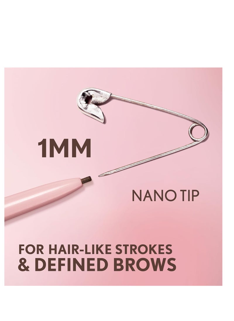 CoverGirl Covergirl Clean Fresh Brow Nano, 500 Medium Brown, Eyebrow Pencil, Ultra-Precise Tip, Waterproof, Transfer-Resistant, Built-In Spoolie, Vegan Formula, 0.001oz  - Image 4