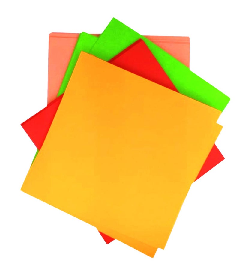 Imprint Card Stock, Index Cards Square Size 4"x 4" Bright Assorted Colors(Colors May Vary), 100 in This Package - Image 2