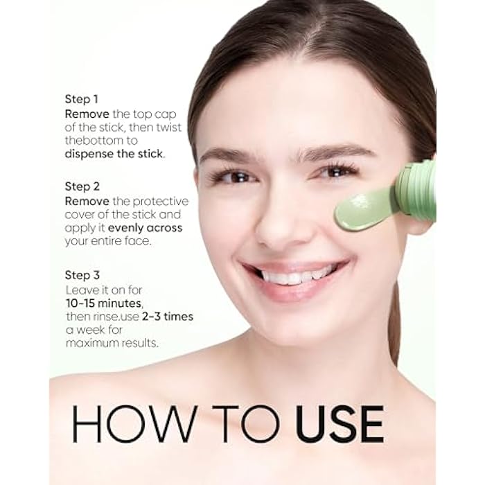 SKINTIFIC Mugwort Clay Stick Mask for Face, Mud Masks with Centella, Salicylic Acid, Gentle Exfoliation, Vegan Korean Skincare Wash-Off Facial Mask for Sensitive Skin - Image 5