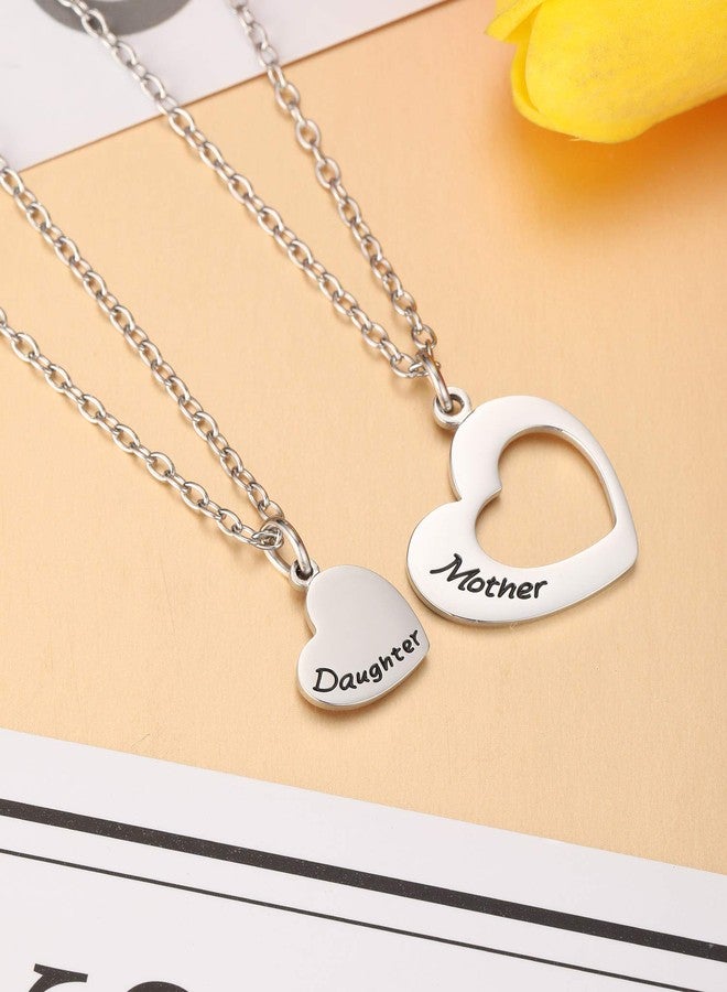 Jadive Mother Daughter Necklaces Matching Heart Necklace Mother's Day Necklace Pendant for Birthday Christmas Gift Jewelry Accessories Daily Wearing Halloween, Thanksgiving and New Year Gifts - Image 5