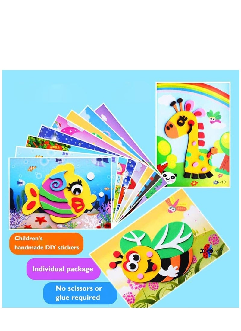 SYOSI - 3D EVA Foam Stickers for Toddlers 20PCS DIY Cartoon Animal Painting Stickers Preschool Art Class Drawing Sticker Puzzle Art Craft Kit for Kids Boys Girls Age 3,4,5 - Image 1