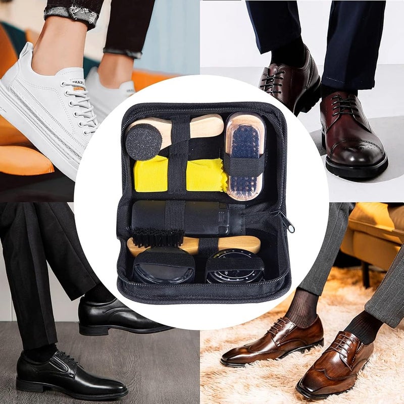 KASTWAVE Shoe Shine Kit, Shoe Care Kit, Premium Shoe Polish Set for Men & Women, with Soft brush for Long Use - Image 2