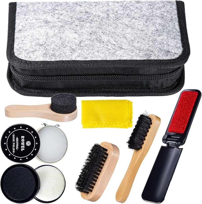KASTWAVE Shoe Shine Kit, Shoe Care Kit, Premium Shoe Polish Set for Men & Women, with Soft brush for Long Use - Image 1