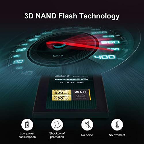 INLAND Professional 256GB SSD 3D TLC NAND SATA III 6Gb/s 2.5" 7mm Internal Solid State Drive (256GB) - Image 5
