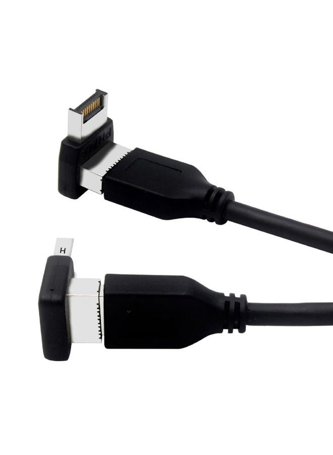 LUORNG Right Angle USB Type E Adapter USB3.1 Type E Header Converter 90 Degree Steering Elbow for Computer Motherboard (PH74A) - Image 3