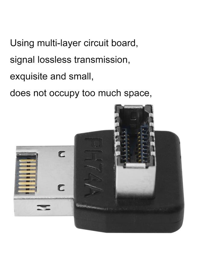 LUORNG Right Angle USB Type E Adapter USB3.1 Type E Header Converter 90 Degree Steering Elbow for Computer Motherboard (PH74A) - Image 5