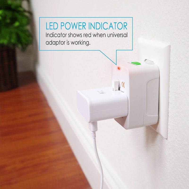 jivo Jivo Universal All in One World Travel Adapter Surge Protector Converter Charger Plug  - Image 4
