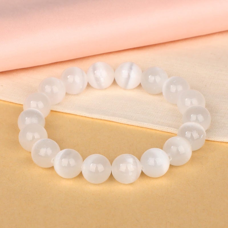 LPBeads أساور مرنة يدوية من حبات الأحجار الكريمة الطبيعية من ، خرز دائري من البلورات العلاجية، هدايا مجوهرات للنساء والرجال - Image 3