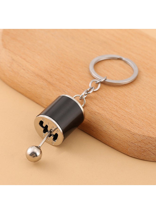 Generic - Car Speed Gearbox Keychains for Man Manual Transmission Lever Metal Gear Head Key Ring Car Refitting Creative Keychain 2023 New-Color:sk24blue - Image 1