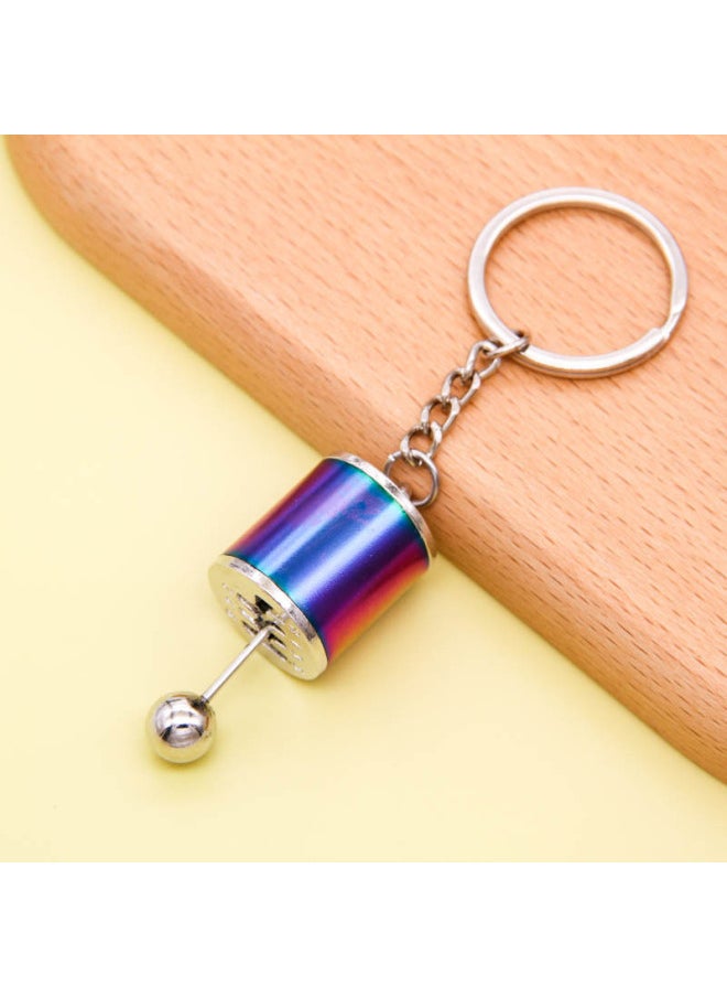 Generic - Car Speed Gearbox Keychains for Man Manual Transmission Lever Metal Gear Head Key Ring Car Refitting Creative Keychain 2023 New-Color:sk24blue - Image 1