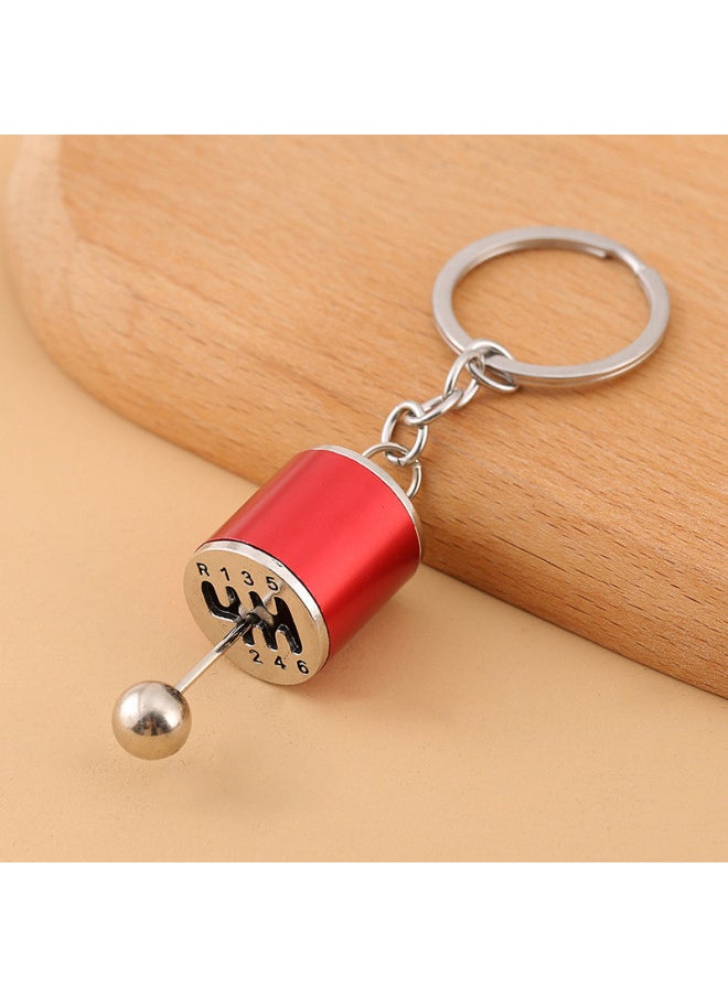 Generic - Car Speed Gearbox Keychains for Man Manual Transmission Lever Metal Gear Head Key Ring Car Refitting Creative Keychain 2023 New-Color:sk24blue - Image 1