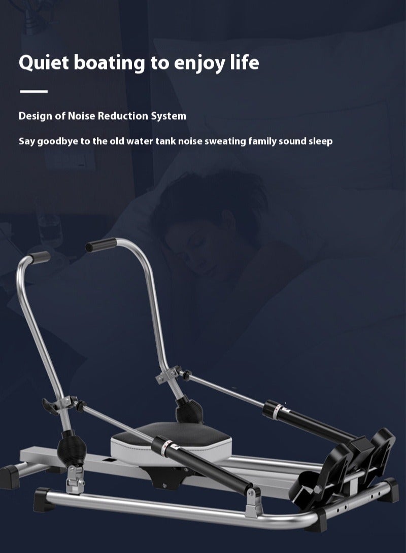 إي تي جي جهاز اللياقة البدنية المنزلي، جهاز تجديف منزلي صغير، جهاز تجديف هيدروليكي مقاوم للرياح، تخزين قابل للطي 100*25*63 سم - Image 5