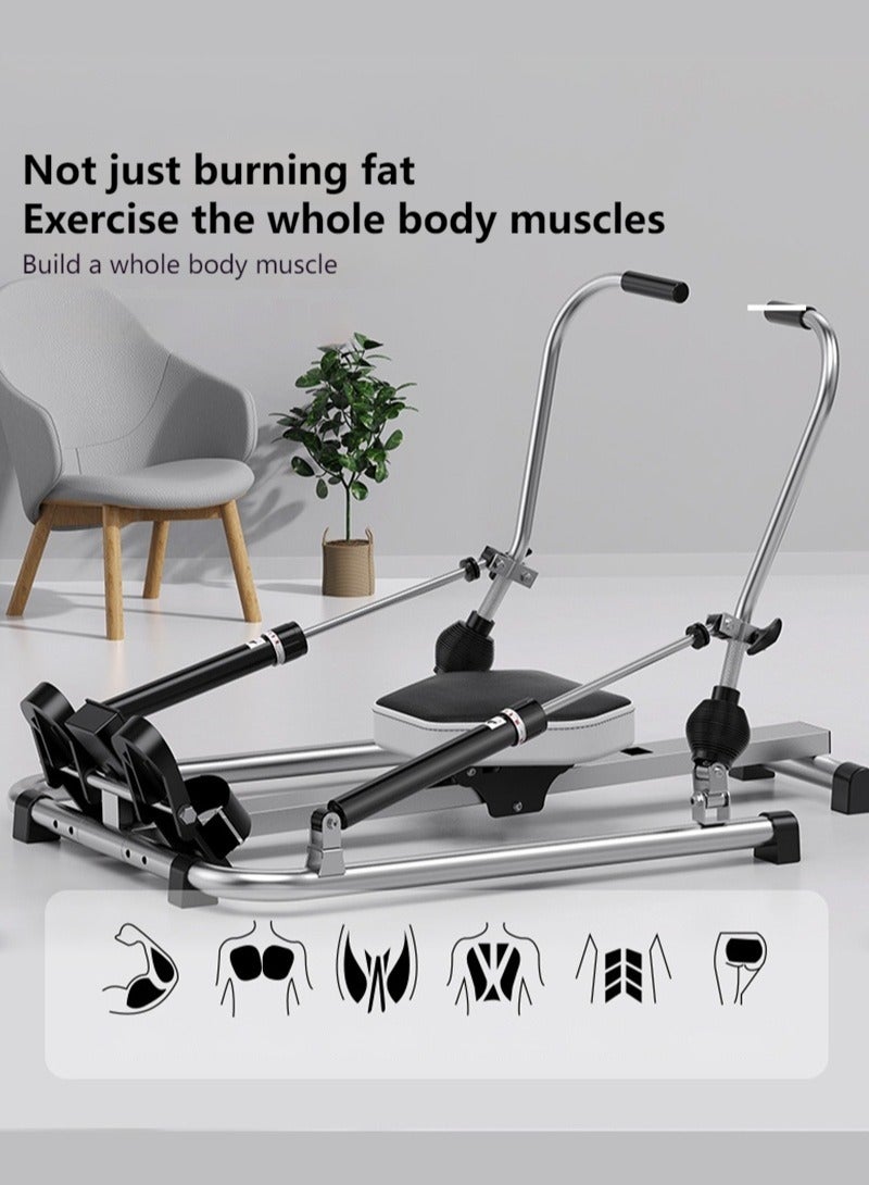 إي تي جي جهاز اللياقة البدنية المنزلي، جهاز تجديف منزلي صغير، جهاز تجديف هيدروليكي مقاوم للرياح، تخزين قابل للطي 100*25*63 سم - Image 2