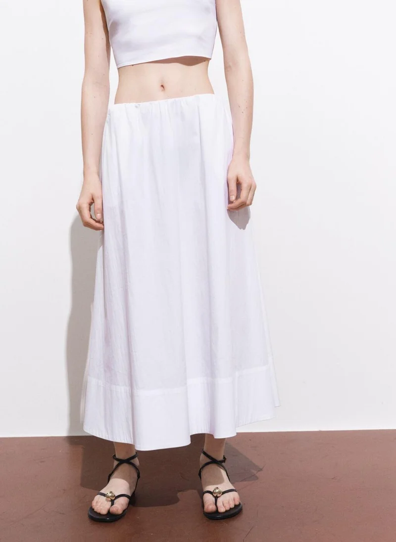 MANGO Flared Cotton Skirt