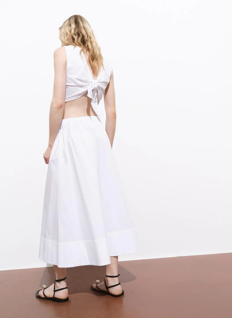 MANGO Flared Cotton Skirt
