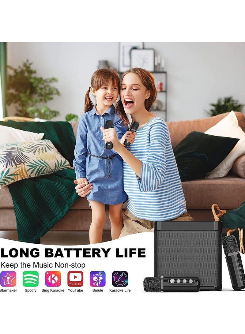 TIGER Portable Bluetooth Speaker Karaoke Machine for Adults & Kids | 2 Wireless Microphones | Portable Bluetooth Karaoke Speaker PA System | Singing Machine with Echo & Vocal Cut for Christmas (YS-203)  - Image 3
