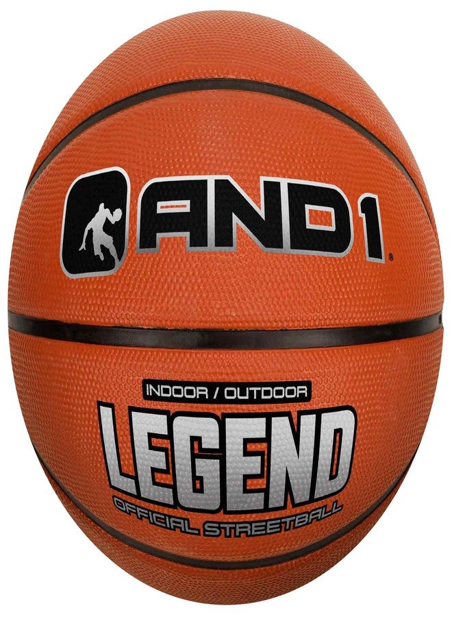 AND1 The Legend Rubber Basketball - 29.5 Official Size Streetball - Sold Deflated (Pump NOT Included), Size 7 - Image 1