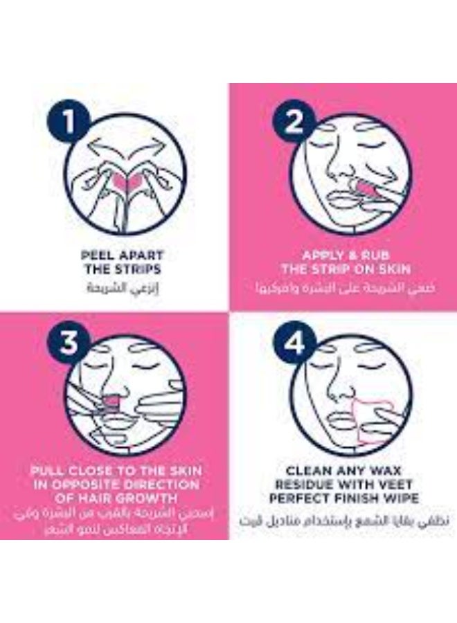 شرائح شمع فيت لإزالة الشعر للوجه والجسم للبشرة الحساسة + إزالة الشعر من فيت للبشرة الحساسة في منطقة البكيني والإبط - Image 5