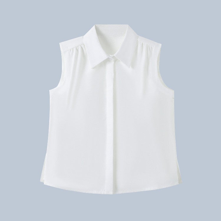 Dahong official classic layered significant other layered sleeveless shirt autumn and winter lapel shirt vest undershirt - Image 2