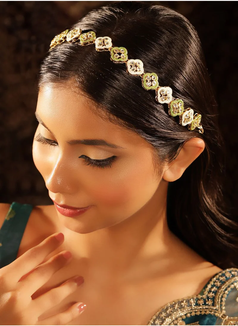 Priyaasi Meenakari Kundan Studded Matha Patti