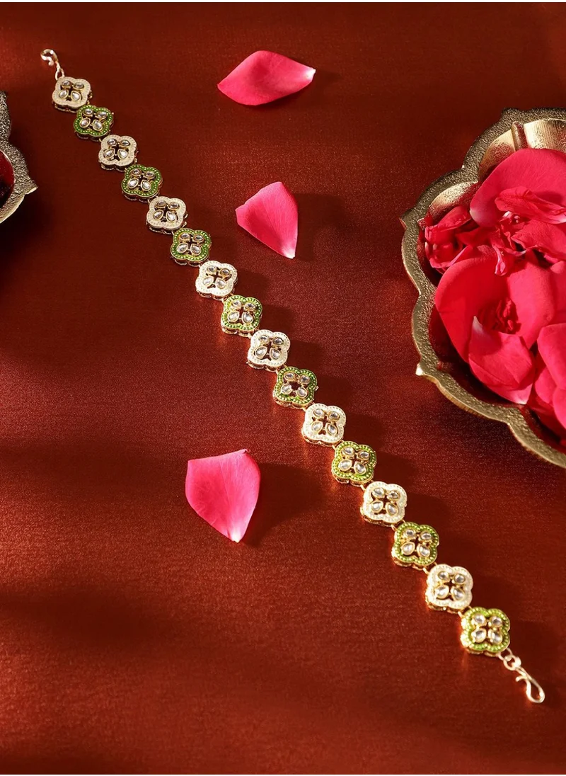 Priyaasi Meenakari Kundan Studded Matha Patti