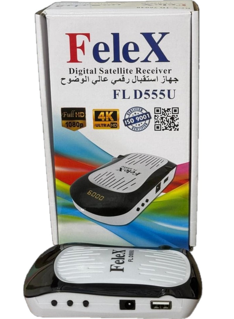FeleX FL D555U 4K Ultra HD Digital Satellite Receiver with USB Port, Full HD 1080p, 6000 Channels, Remote & Auto Scan – Compact Design  - Image 2