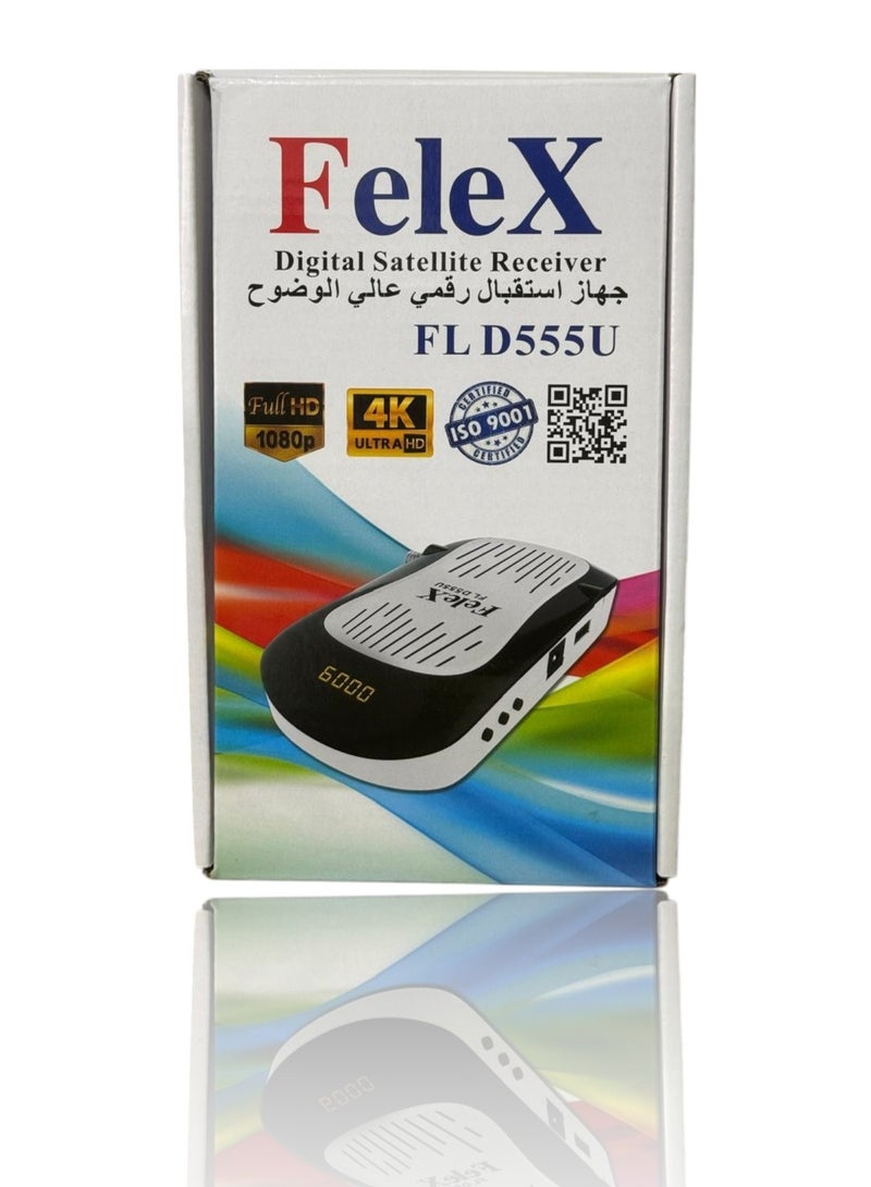 FeleX FL D555U 4K Ultra HD Digital Satellite Receiver with USB Port, Full HD 1080p, 6000 Channels, Remote & Auto Scan – Compact Design  - Image 3