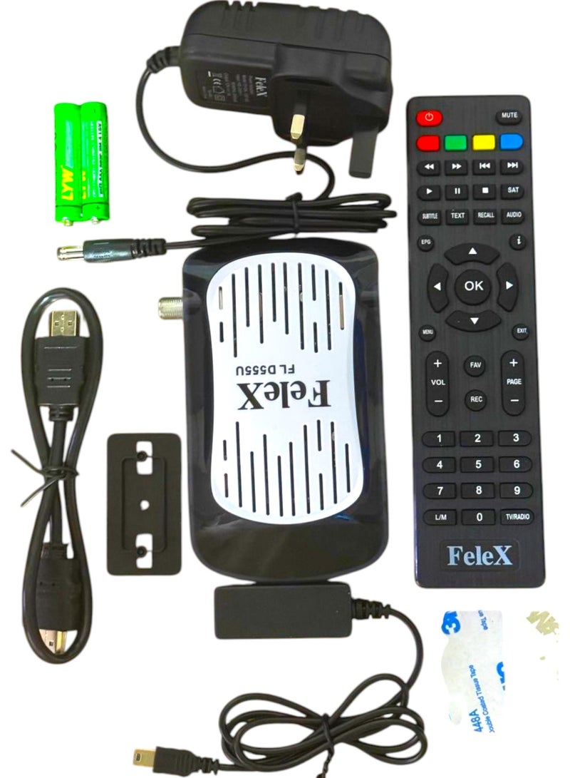 FeleX FL D555U 4K Ultra HD Digital Satellite Receiver with USB Port, Full HD 1080p, 6000 Channels, Remote & Auto Scan – Compact Design  - Image 1