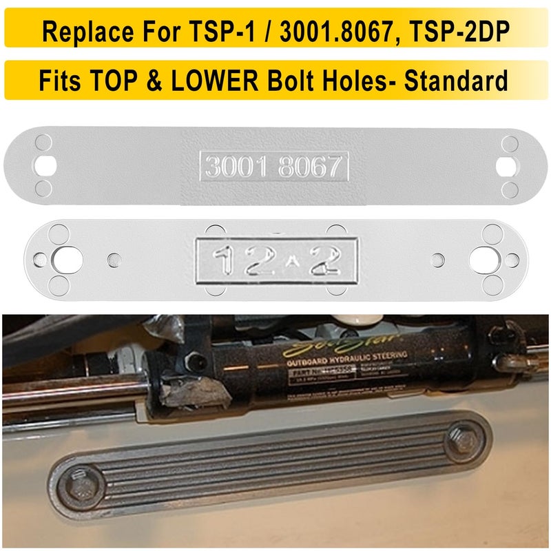 Camoo Tsp-1 & Tsp-2Dp Transom Support Plate Kit For Top Bolt Holes Standard And Lower Bolt Holes Standard (12"" X 2"" & 15"" X 2"") 3/8"" Thickness Cast Aluminum 2 Pack - Image 4