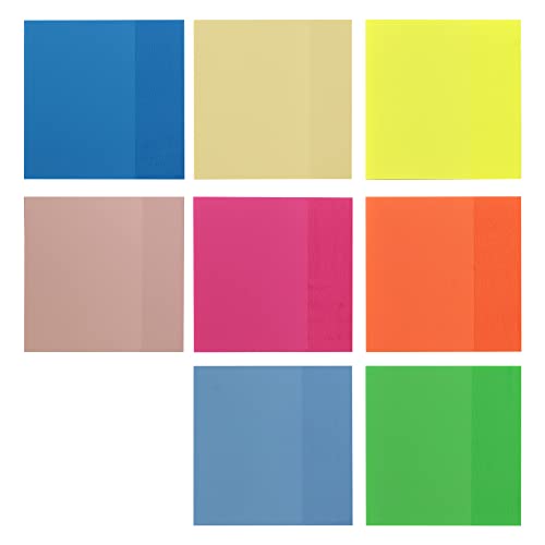 Worison 400 Sheets 8 Pads Transparent Sticky Notes,3 x 3 inch Colorful Clear Plastic Sticky Notes 8 Bright Color - Image 4