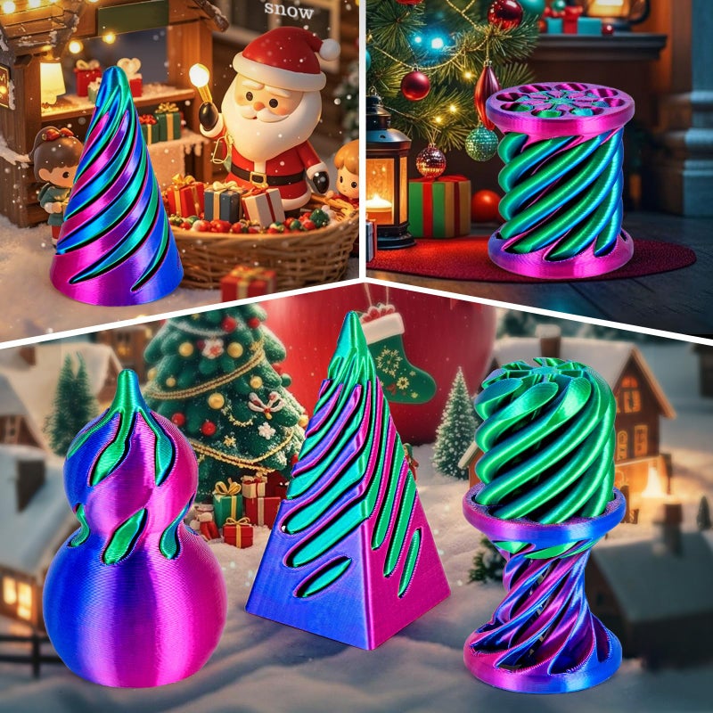 3Dgenius 6 Pack Spiral Cone Fidget Toys 3D Printed Spiral Fidget Toys Impossible Cone 3D Printed Fidgets Impossible Pyramid Passthrough 3D Printed Toys for Adults & Kids for Anxiety Relaxing, Pack1 - Image 4