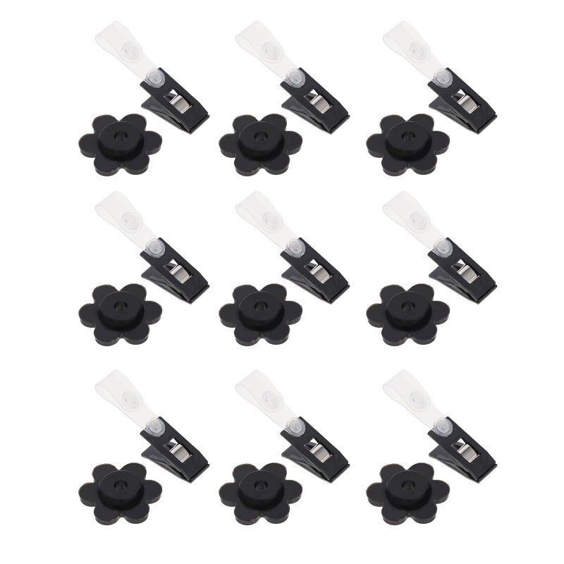 10 Pack Garden Flag Clips with Rubber Stoppers Breeze Resistant Outdoor Yard Banner Pole Accessories - Image 2