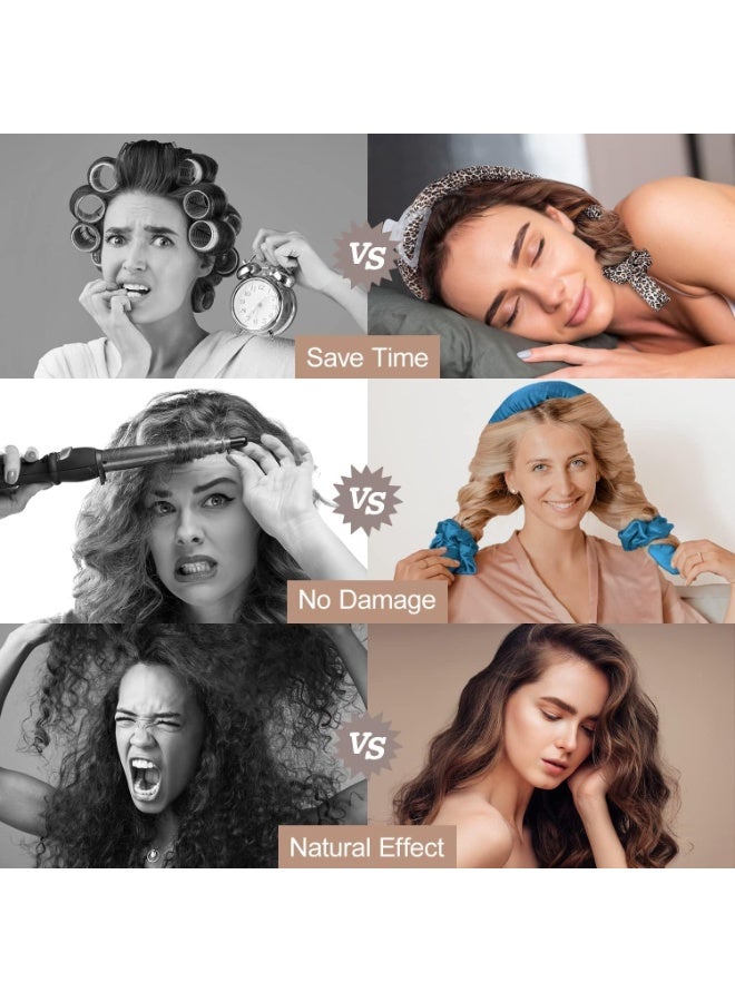 ELAUR Satin Heatless Curling Set-Hair Rollers for Heatless Curls | Overnight Heatless Hair Curlers to Sleep in | Curling Rod Headband for Short & Long Hair | Hair Wrap Curler - Image 3