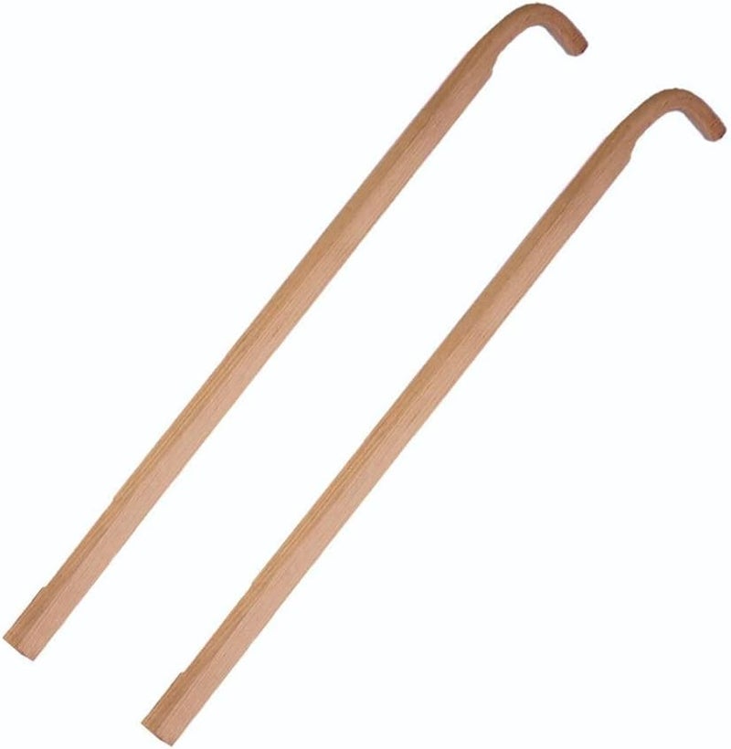 Clark Bending Plow Handles for Low and High Wheel Cultivators Hardwood 56.25" x 8", USA Made, Set of 2 - Image 1