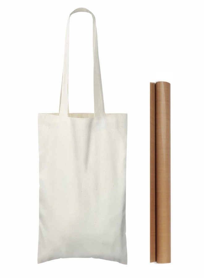 NPBAG 15 Pack 20'' X 16'' Large Natural Cotton Tote Bags, Lightweight Blank Bulk Cloth Bags with 1pc of PTFE Teflon Sheet - Image 1
