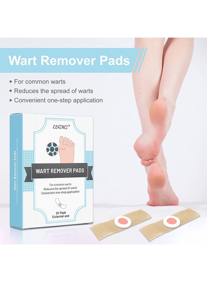 Elaimei Wart Remover Pads, Corns Plaster Powerful Wart Removal Warts on Feet, Toes, and Hands, Self-Adhesive Design Rapid Results Comfortable, Foot Care 24pads  - Image 2