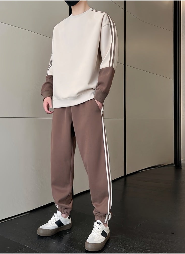 KUYING New Casual Round Neck Sweatshirt Paired With Long Pants Two-piece Set  - Image 1