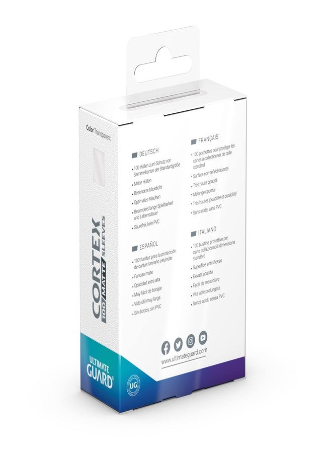 Ultimate Guard Cortex Outer Card Sleeves, 100 Standard Size TCG Sleeves, 66 x 91mm, Transparent Back, Matte Finish, No PVC & Acid-Free, High Clarity - Image 4