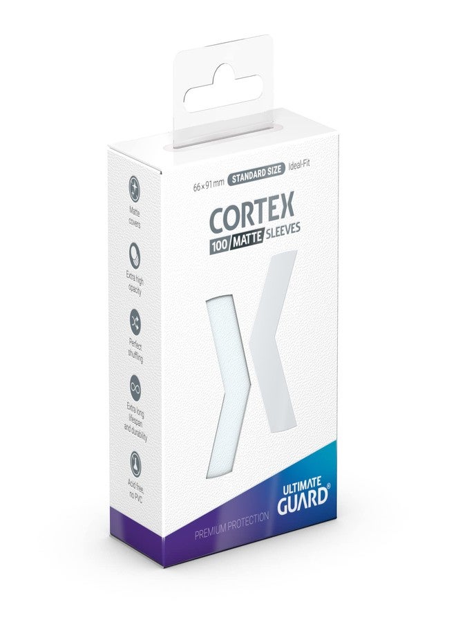 Ultimate Guard Cortex Outer Card Sleeves, 100 Standard Size TCG Sleeves, 66 x 91mm, Transparent Back, Matte Finish, No PVC & Acid-Free, High Clarity - Image 2