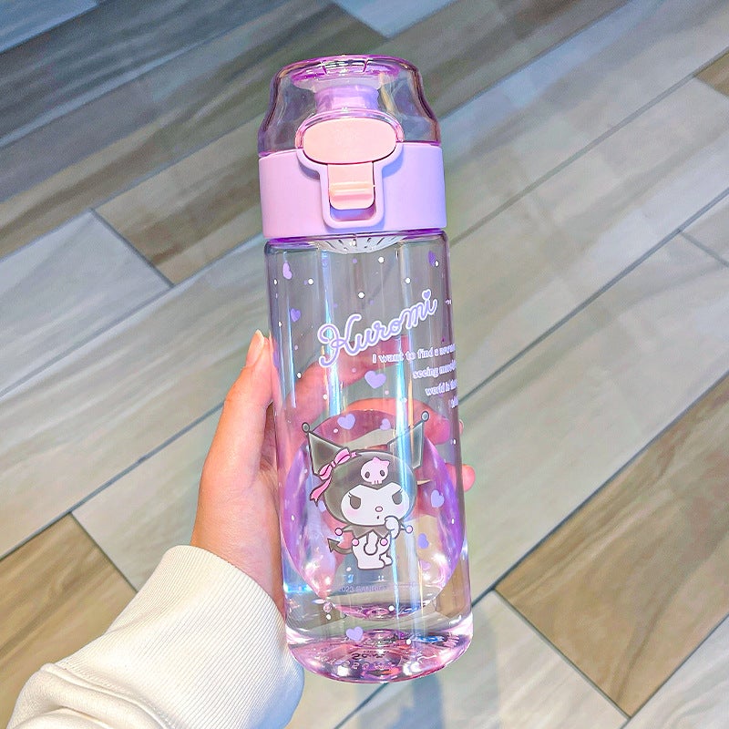 Sanrio Licensed Tritan Sports Water Bottle Purple